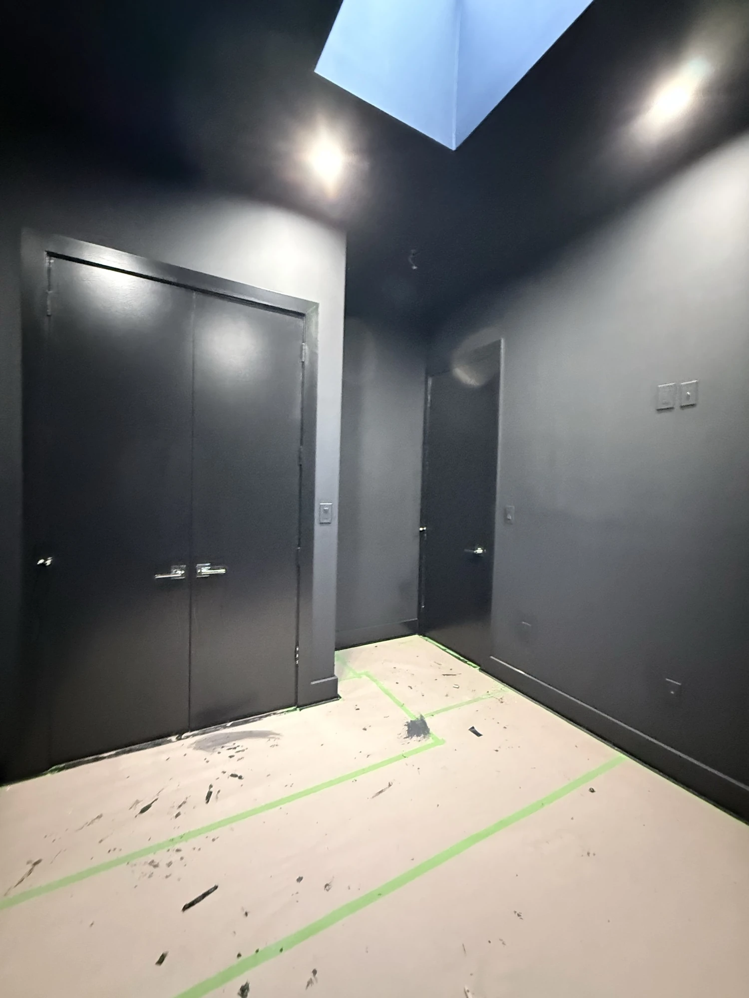 The same room painted all black, Bedford-Stuyvesant Brooklyn