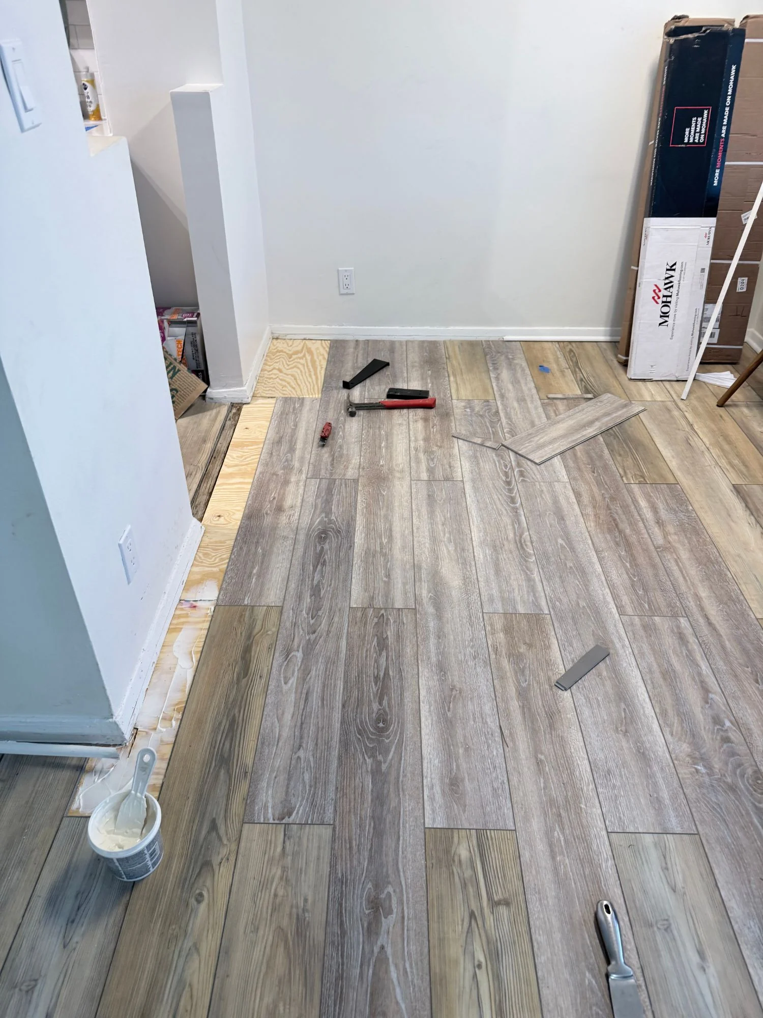 Water-Damaged Floor Repair After a Refrigerator Leak in the Bronx