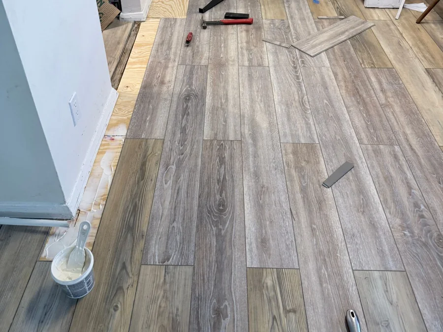 Water-Damaged Floor Repair After a Refrigerator Leak in the Bronx