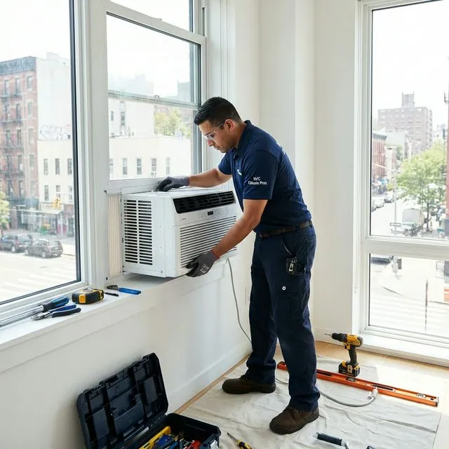 Professional AC bracket installation in NYC